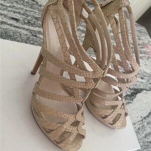 Casadei multi strap platform heels size 9
